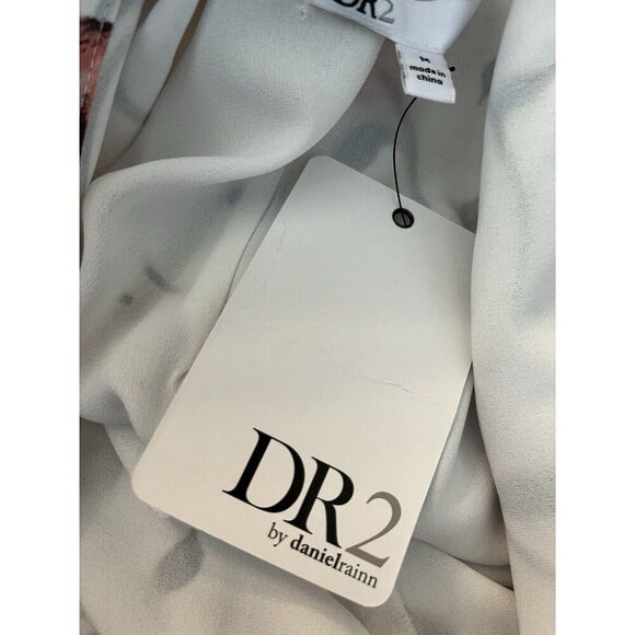 DR2 Medium Floral Sleeveless Pleated Lined Belted Dress Shift Sheath Rainn NWT - Picture 6 of 7